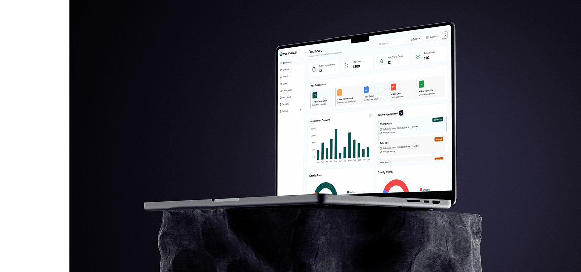 VocuOne dashboard on laptop