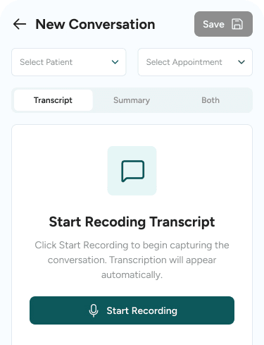 VocuOne transcript mock